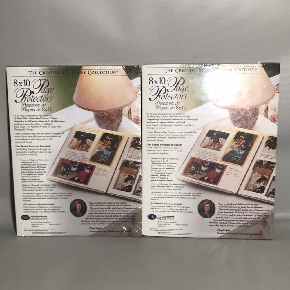 Creative Memories NEW 8” x 10” Page Protectors 2 Pack Bundle